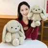 Fluffy Big Ear Rabbit Plush Toy Interactive Stuffed Animals Rabbit Toy  Birthday Parties