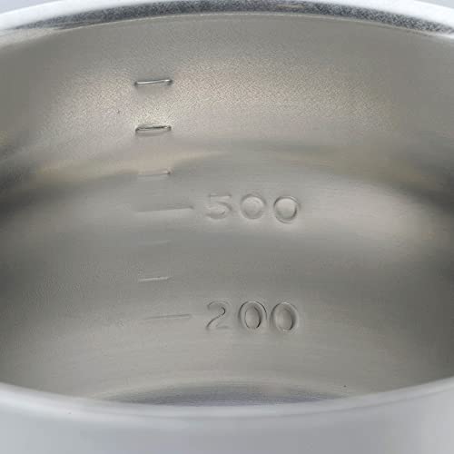 KOGU Coffee Milk Pan, 12cm (Made In Japan), Dishwasher Safe, Direct Heat Use Only, Easy-Pour Handle, Drip-Resistant Measuring Measuring Plate, 1L Capa