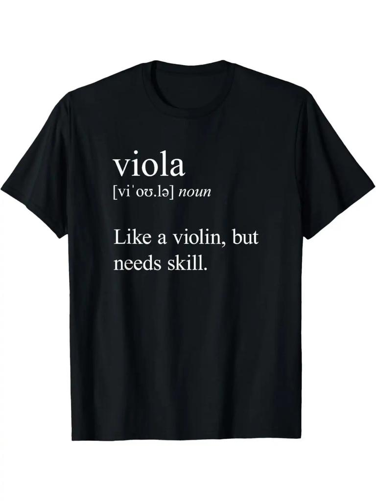 Allseason Apparel Men'S Viola Definition Graphic T-Shirt- Funny Musical Instrument Definition Tee