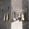 Plastic Material Suction Cup Towel Holder Space-Saving Design Detachable Shower Towel Rack Practical Wall Mounted