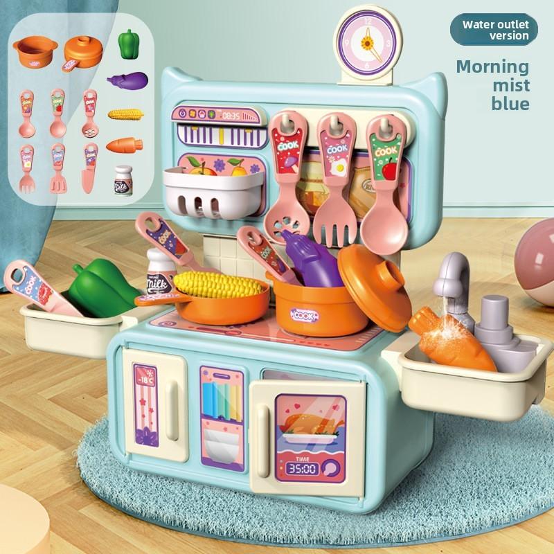 Children Mini Kitchen Playset Plastic Imaginative Cooking Role Play Girls Boys