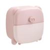 Pink Pig Bear Wall Mount Tissue Organizer With Nodrill Installation For Home Use And Gifting
