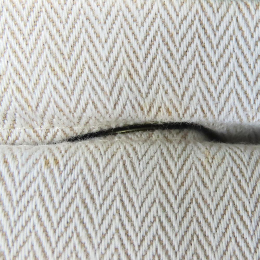 Used HERMES Shoulder Bag Alain GM Cotton/leather Beige Blue Shoulder