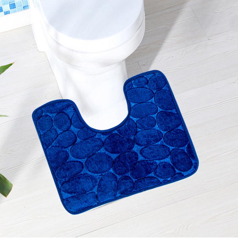 Toilet Door Mat Carpet Mat Toilet Floor Mat U-shaped Floor Mat Water Resist Mat Toilet Bathroom Moisture-wicking Non-slip Mat