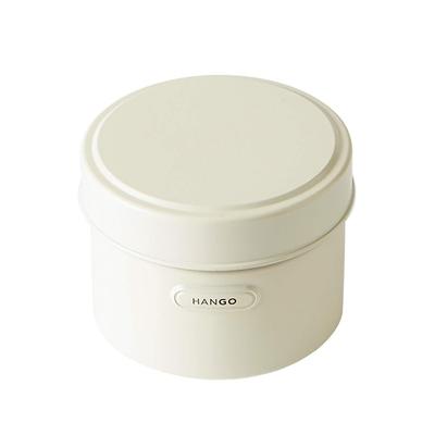 Takenaka HANGO LUNCH Lunch Top Container Bottom Container Box, Round, Microwave-Safe, Ivory, 280ml, 320ml, T-96437