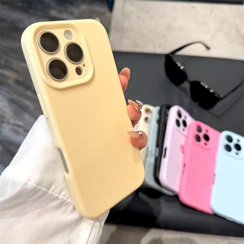 Luxe Mat Zacht Siliconen TPU Hoesje voor iPhone 16 15 14 Plus   11 Pro Max Eenvoudige Solide Rubberen Snoepkleur Schokbestendige Cover