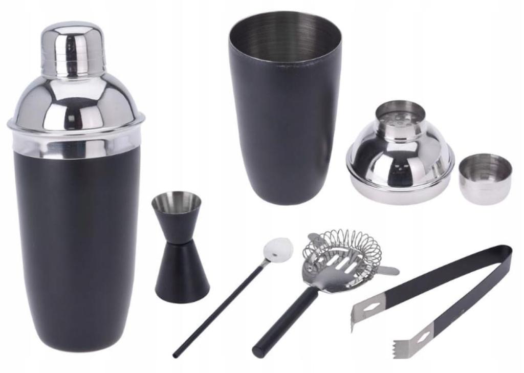 Set of bartender accessories 5 pieces black