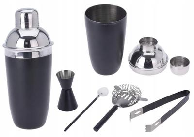 Set of Bartender Accessories 5 Pieces Black