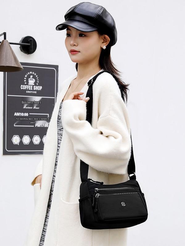 ChiBao Lightweight Nylon Summer Women's Versatile Crossbody Shoulder Bag - Wear-Resistant, Large Capacity, Casual Small Square Design