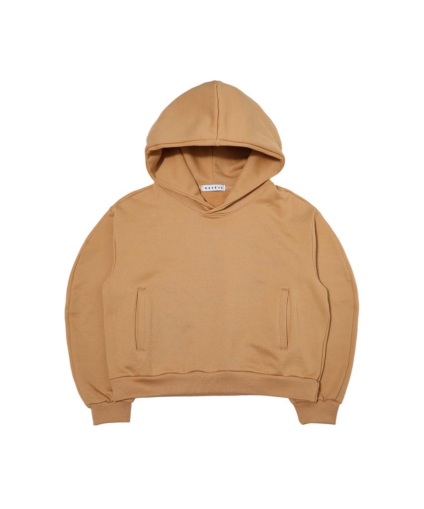 Balloon Crop Hoodie_Brown