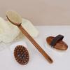 Wood Long Handle Hair Brush Soft Bristles Shower Back Scrub Bath Brush  Skin Cleanser