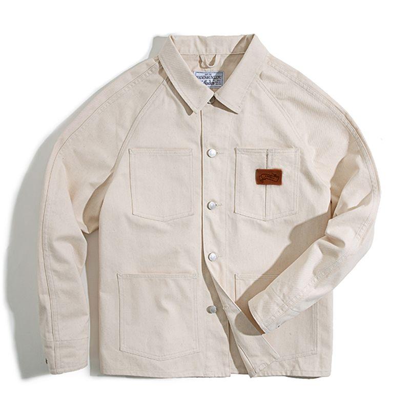 

Madden Французский Ретро Белый Деним Приталенный Рабочий