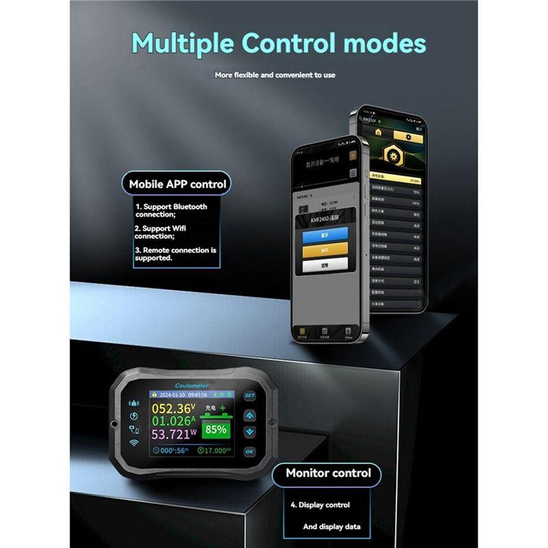 M-Modern-KM140F Wifi Coulomb Meter 400A Volt-Ammeter Power RV Battery Capacity Tester Monito For All Batteries