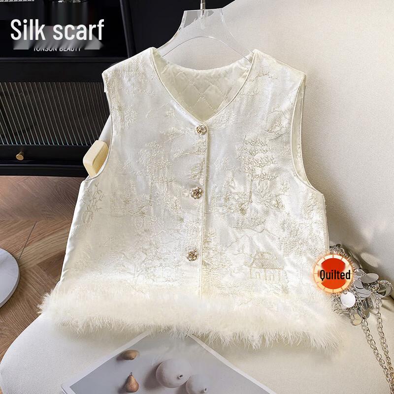 

Sishe Женский хлопковый жилет с V-образным вырезом в новом китайском стиле One Size