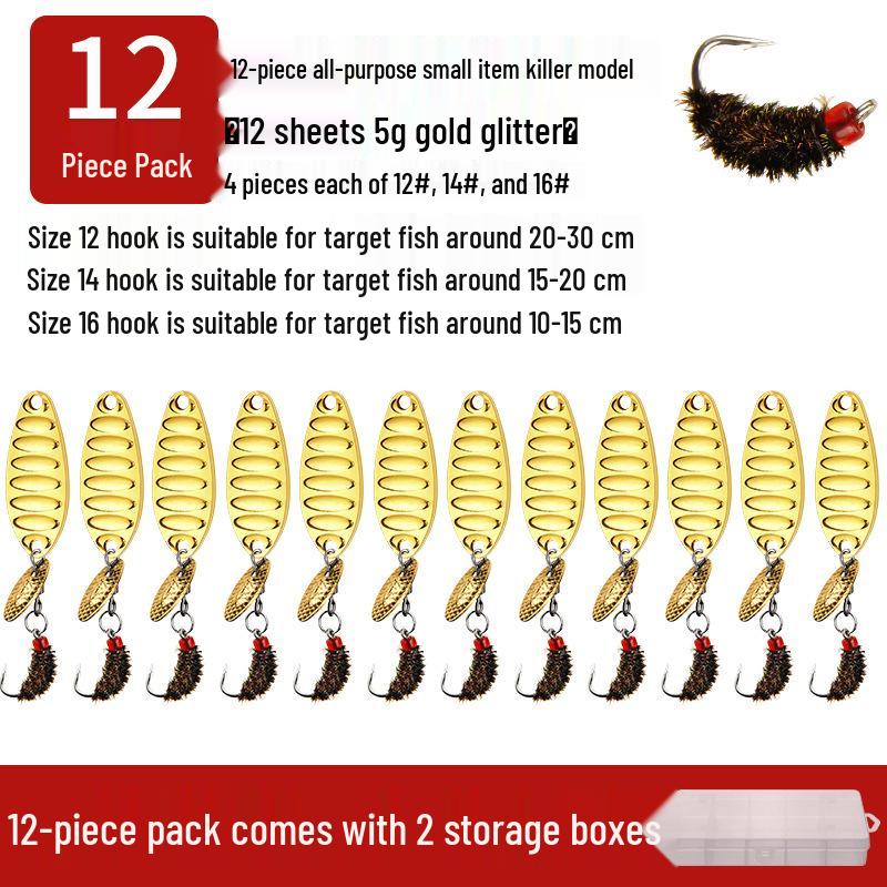 Modified Fly Fishing Hooks: Flat Vibration Spinner, Dragon Scale Micro Lures for Mandarin Fish & Crucian Carp