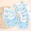 1Pcs Baby Cartoon Snap Waterproof Bib Super Soft Baby Bib Newborn Crystal Velvet Saliva Towel