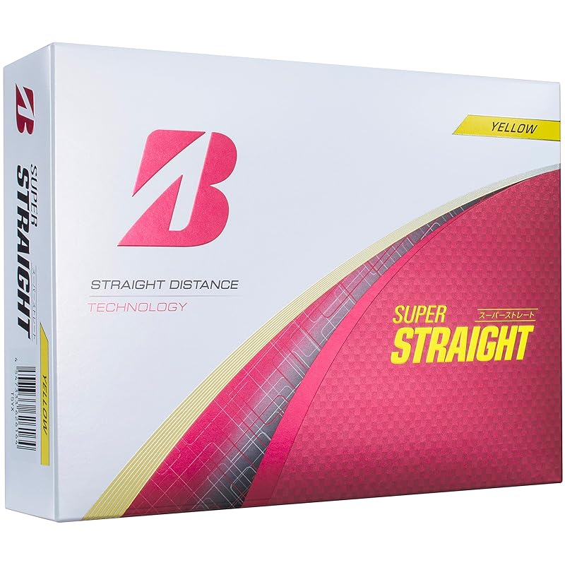 

BRIDGESTONE golf ball SUPER STRAIGHT 2025 model Contains 12 balls yellow T5YX