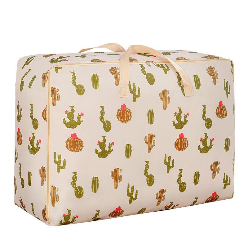 Thickened Household Large Capacity Portable Storage Bag Zipper Quilt Clothes Storage Bag Student Waterproof Duffel Bag