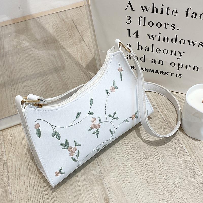 Stylish Embroidered Underarm Bag For Women 2022 Small Hobo Handbag With Fresh And Sweet Design