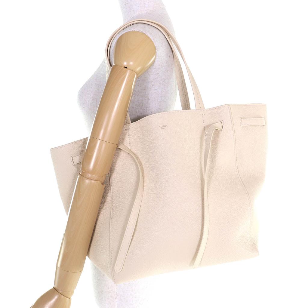 Excellent CELINE Tote Bag Kava Phantom Small cream Soft grain calf Leather 18902 Used