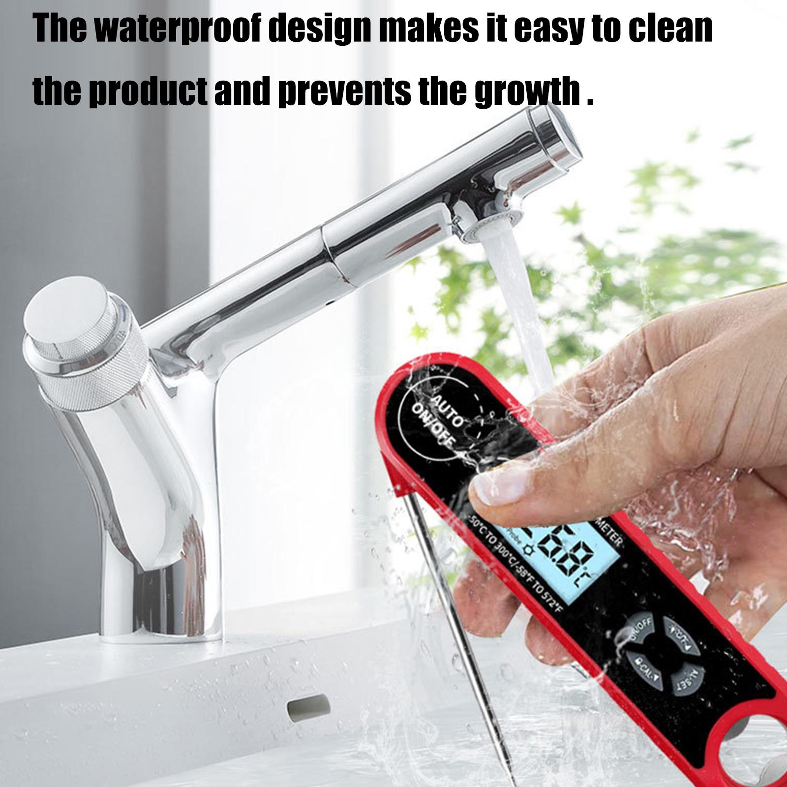 Duals Probe Digital Thermometers Large LCD Display Backlight Waterproof Construction For Home And Commercial Kitchen Use 1