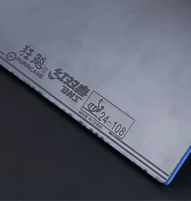 DHS Guma do tenisa stołowego Hurricane NEO3 NEO3 niebieski podkład dla prowincjonalnych (Zespół Hurricane, fabrycznie dostrojony) (czarny 2,1 mm) (40) [Produkt]