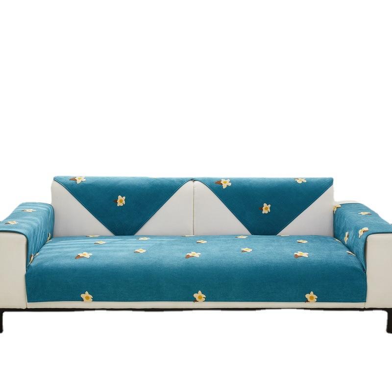 Floral Non-Slip Sofa Cover Cover Towel Cushion Towel Sofa Cushion Four Seasons Universal Light Luxury Cartoon