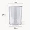 New Creative Trash Can Home Living Room Bedroom Kitchen Bathroom with Pressure Ring Transparent Paper Basket Storage Compost Bin