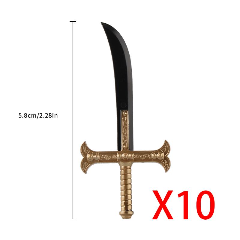 MOC Medieval Weapon Accessories for Building Blocks - Sword Shield Bow Axe Hammer Spear Gun Set