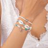 3 Peças Pulseira Estrela do Mar Concha Boêmia Para Mulheres Meninas Tartaruga Concha Corrente de Contas de Arroz Pulseira de Braço Festa na Praia de Verão Joias de Amizade