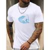 Men'S Windsurfing Graphic Summer Casual Short-Sleeve T-Shirt