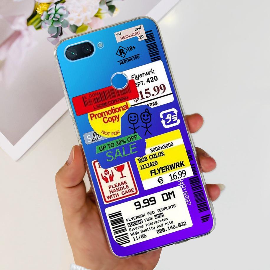 For Xiaomi Mi 8 Lite Case Fashion Soft Silicone Phone Case For Xiaomi Mi 8 SE / Mi 8 Pro Mi8 Lite Clear Tpu Cover Astronaut Capa