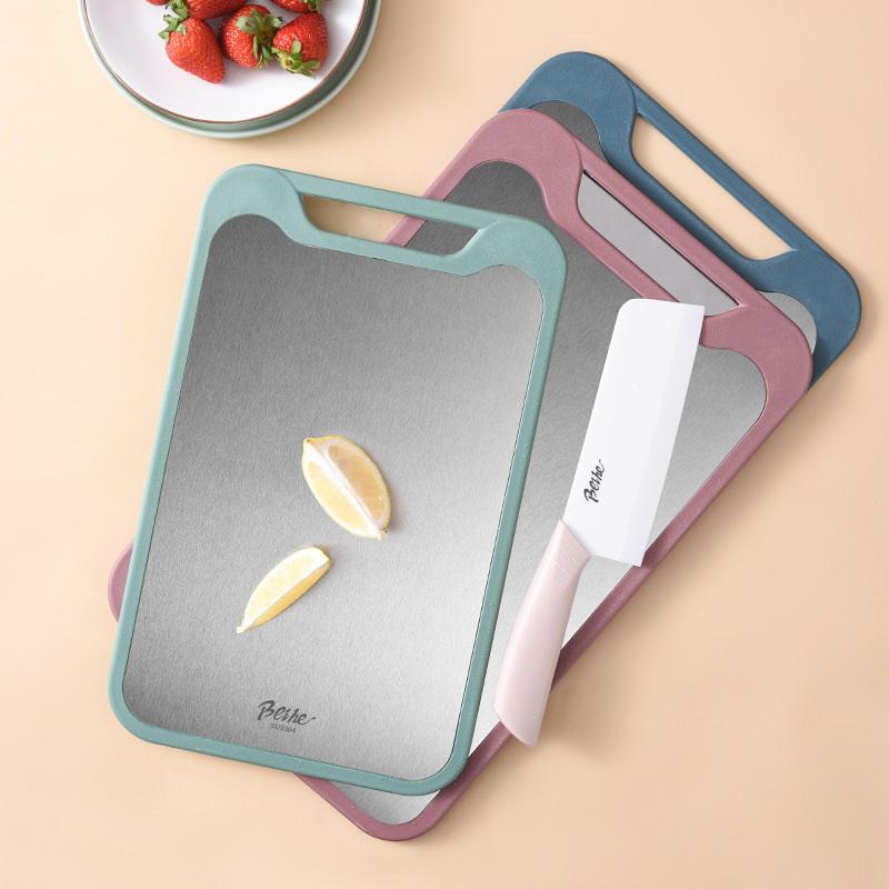 Stainless Steel Plastic Double-sided Multifunctional Cutting Board Vegetables And Meat Chopping Cutting Board Two Sides