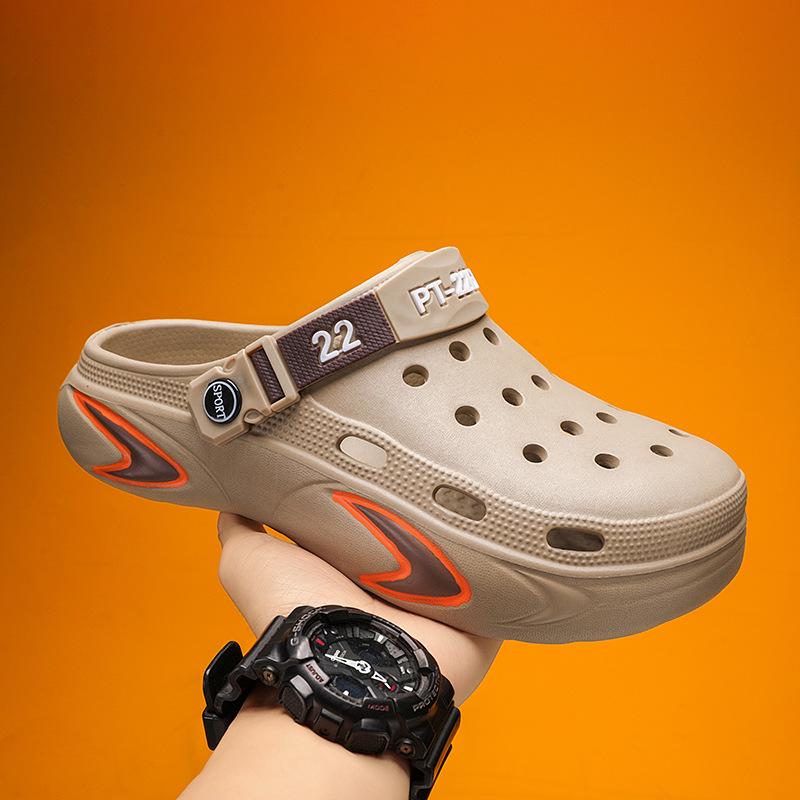 

Мужские дышащие сандалии с закрытым носком больших размеров - Повседневные летние пляжные шлепанцы для улицы 42 хаки