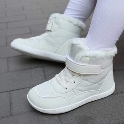 Kinderschoenen met brede teen, barefoot sneeuwlaarzen, geschikt voor kleine/middelgrote/grote kinderen, verdikte waterdichte hoge katoenen schoenen