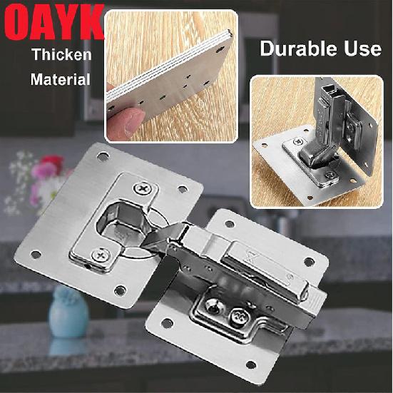 OAYK Hinge Repair Plate Stainless Steel Furniture Cupboard Mount Tool For Cabinet Lat