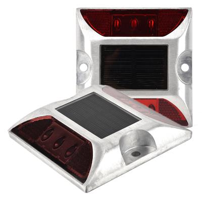 6 LED-Solar-Bodenmarkierungsleuchten, wasserdicht, für den Außenbereich, z. B. für Einfahrten oder Straßenmarkierungen