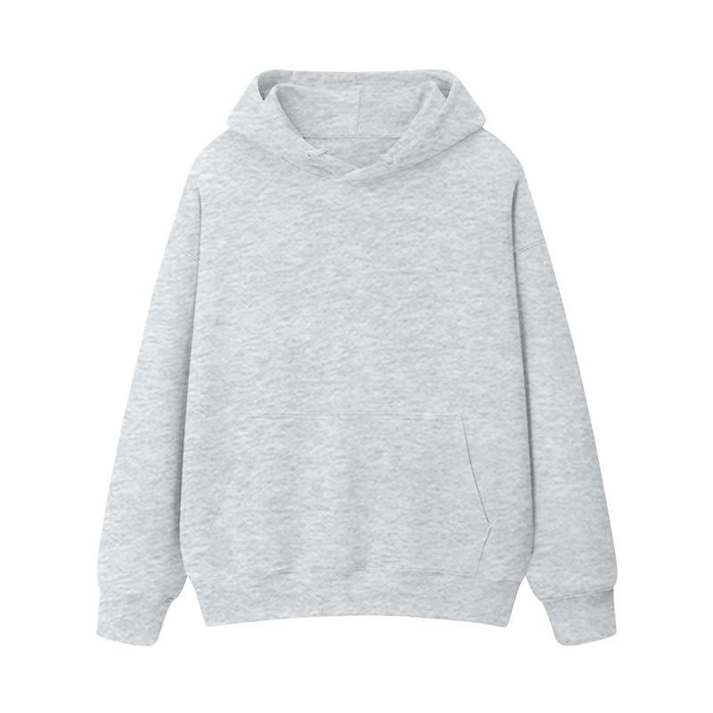 Fleece Thickened Loose Hooded Sweater Women's Autumn and Winter Warm Student Couple Solid Color Jacket Women's Clothing