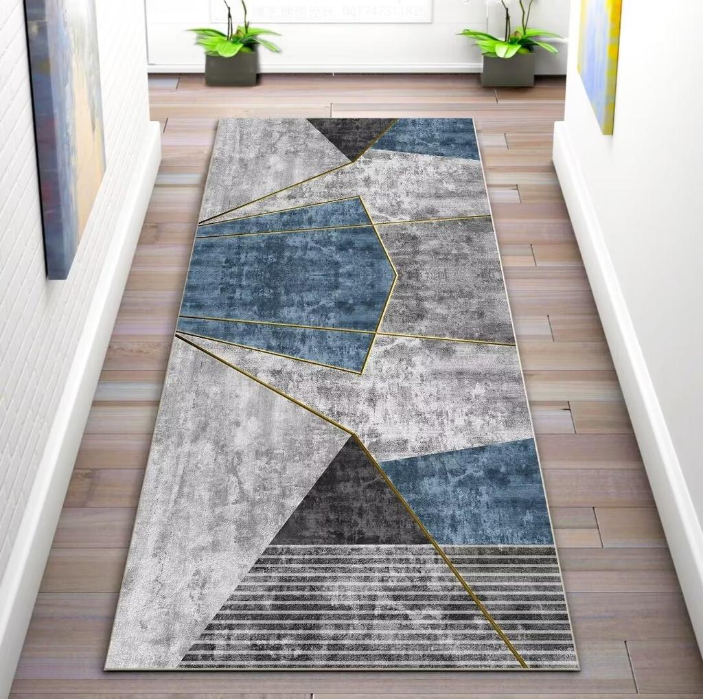 Modern Abstract Corridor Carpet Living Room Aisle Decoration Hall Kitchen Non-slip Runner Rug Bedroom Doorway Washable Floor Mat