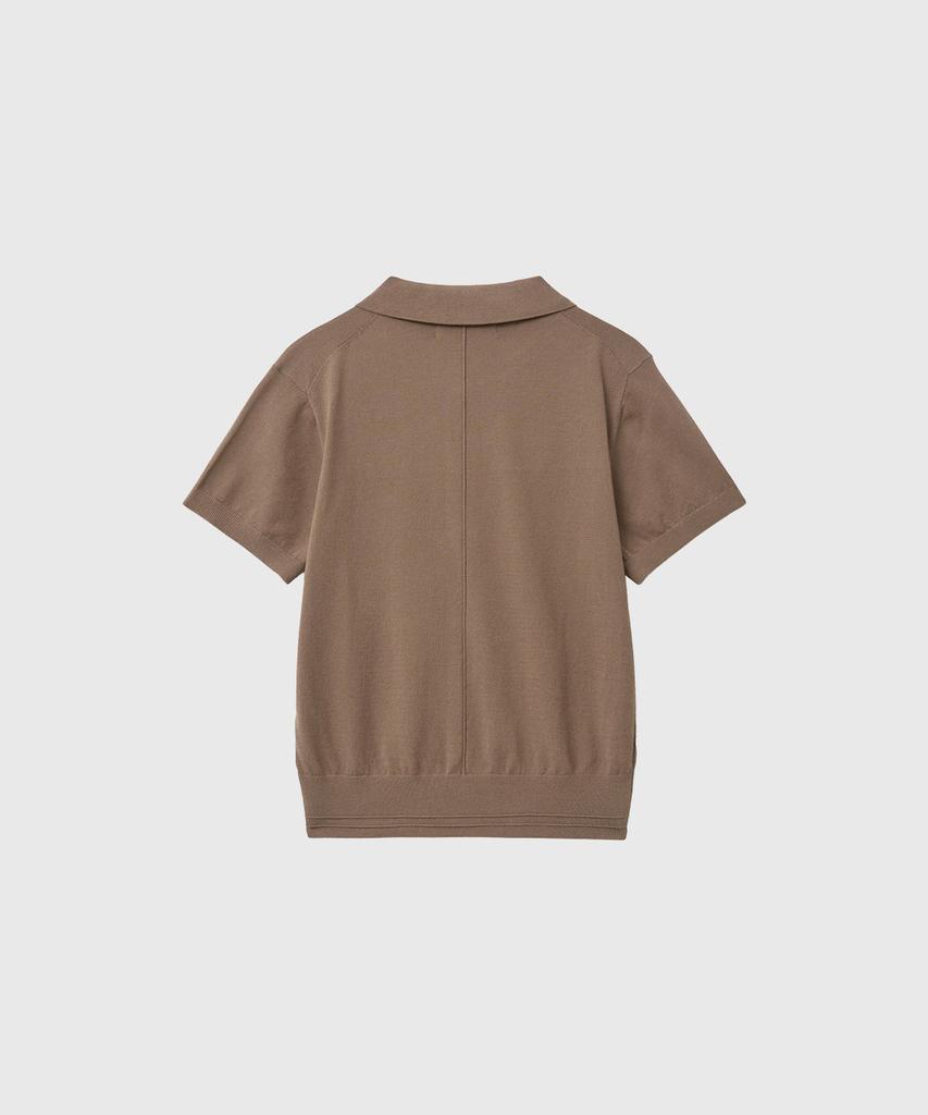 GENERALIDEA Airy Essential Collar Half Knit [Mocha] / Wbe2L05513