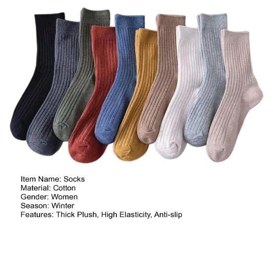 10 пар зимових шкарпеток Потовщені плюшеві шкарпетки з вишивкою в формі сердечка з високою еластичністю Шкарпетки з вишивкою в формі серця проти ковзання Шкарпетки для підлоги, що запобігають ковтанню, Комфортні, теплі, шкарпетки для сну