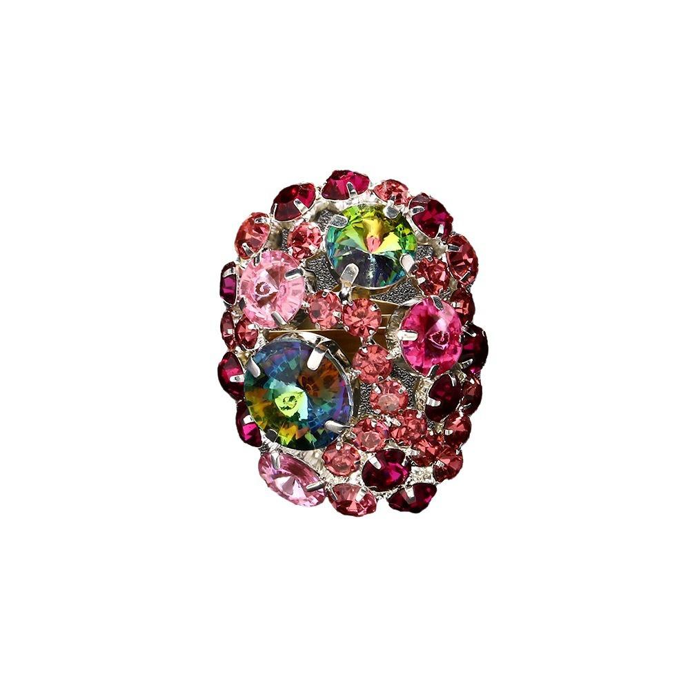 Exaggerated Geometric Ring - High-end Trendy Versatile Full Diamond Hand Jewelry - Women's Accessories