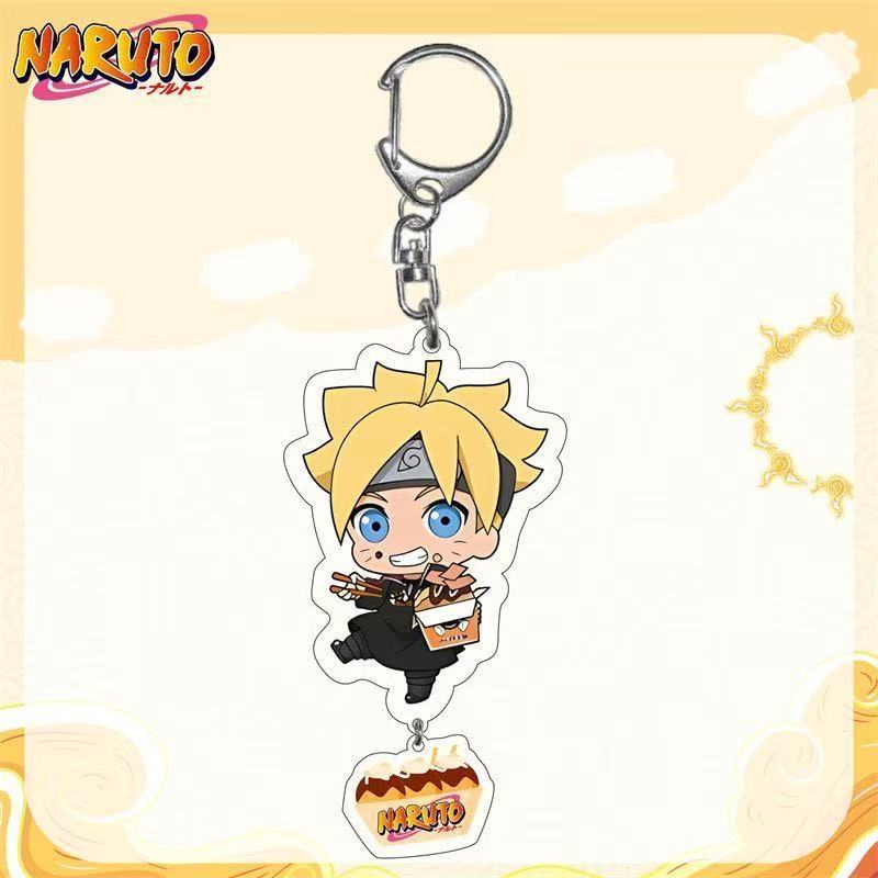 Anime Naruto Acryl Schlüsselanhänger Mithelfer Uzumaki Naruto Cartoon Schlüsselanhänger