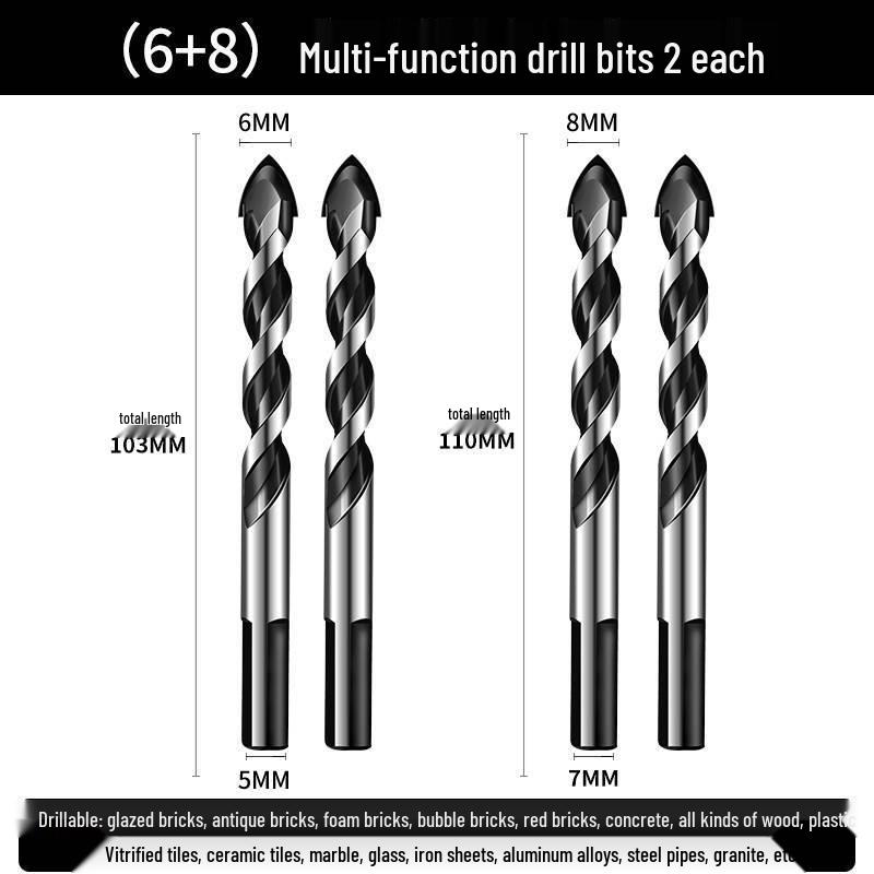 6mm Triangle Drill Bit for Tile, Concrete, Glass, and Cement