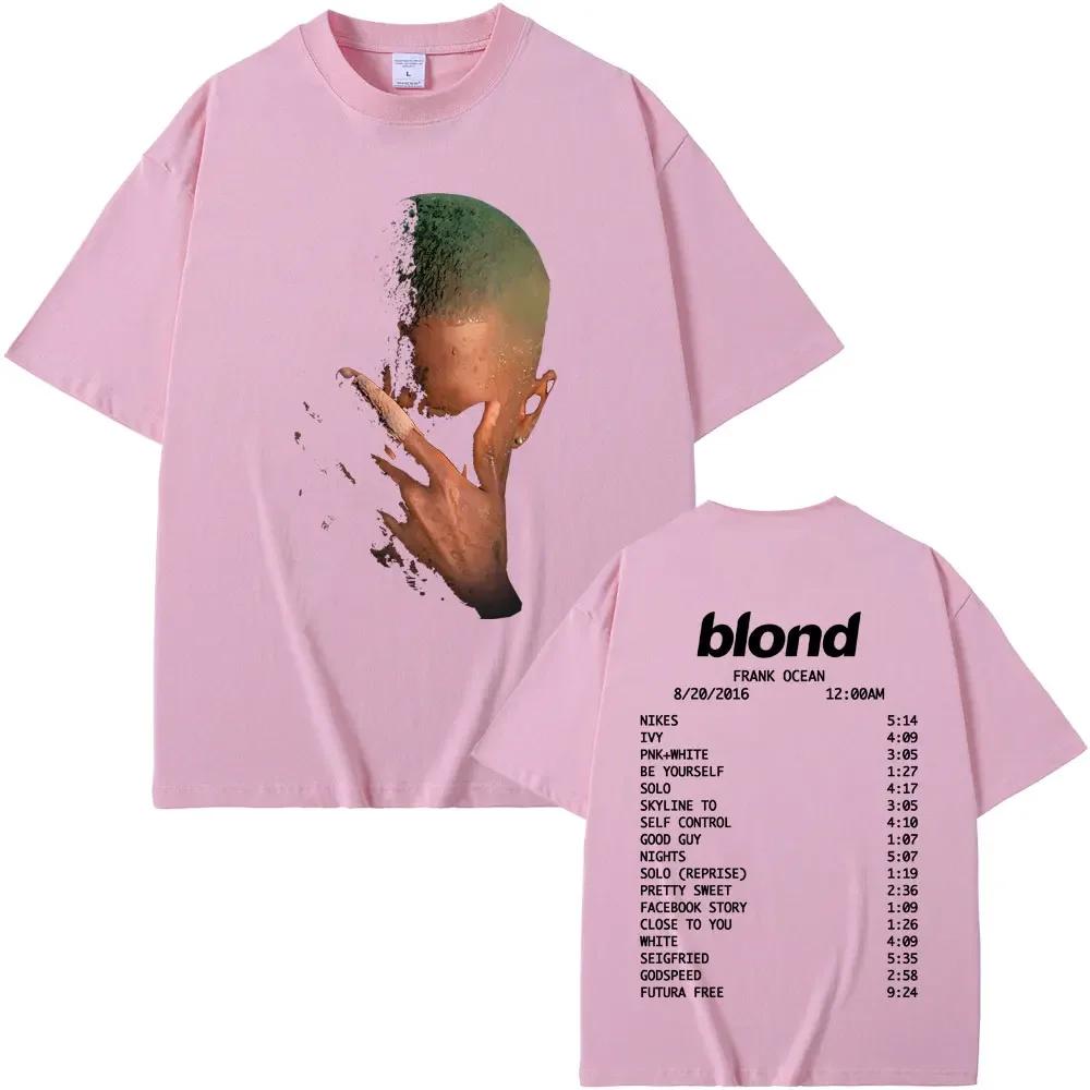 Rapper Frank Fashion Vintage Graphic Tshirts Unisex Wounisex Ocean Hip Hop Trend T Shirts Blond Oversized Tshirt Unisex Cotton Tshirt