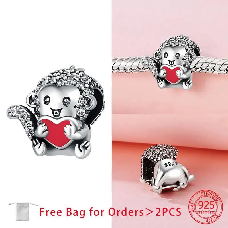 Animals Beads Pendant Fit Bracelet Necklace Charms Copper Originales Accessories Bead Jewelry Making Fine Jewelry Gift