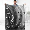 Musical Guitar Pattern Printed Blanket for Sofa Bed Travel Camping Living Room Office Conditioning Blanket for All Seasons Gifts