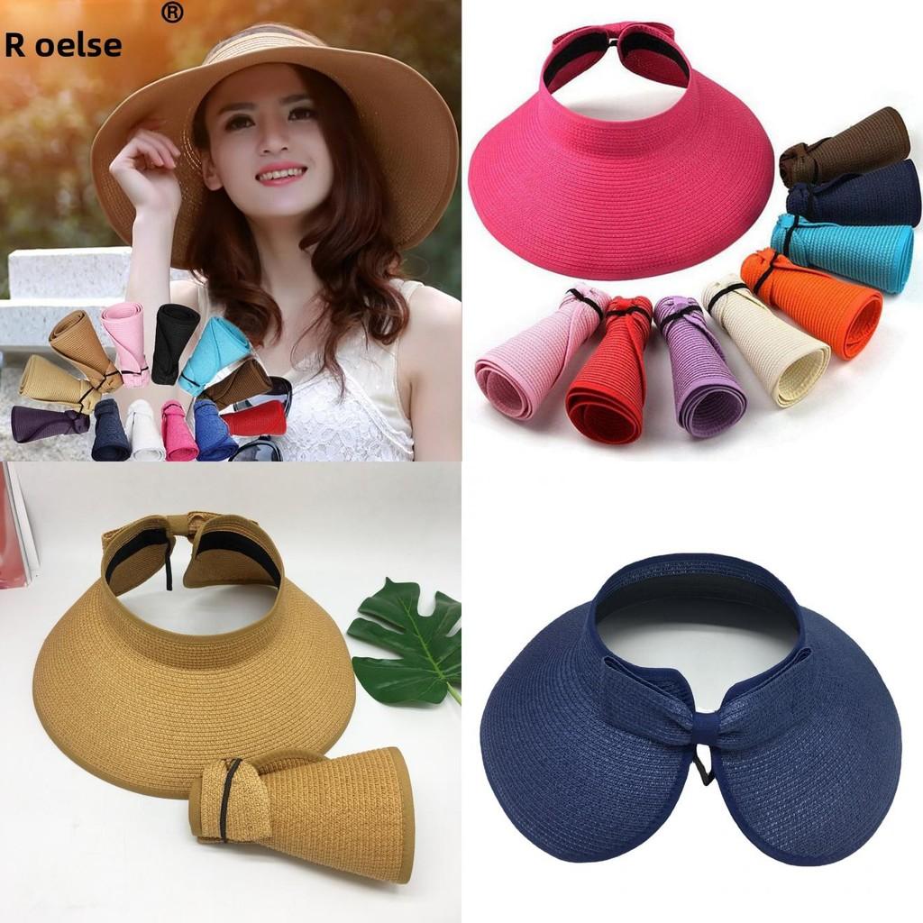 Summer Adult Fashion Straw Hat Foldable Uv Protection Sun Shading Women Function