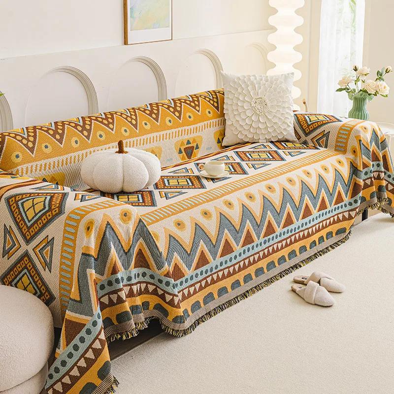 Universal Sofa Cover Polyester-cotton Blended Durable Sofa Blanket Soft Couch Chair Cover Futon Slipcover Furniture Protector