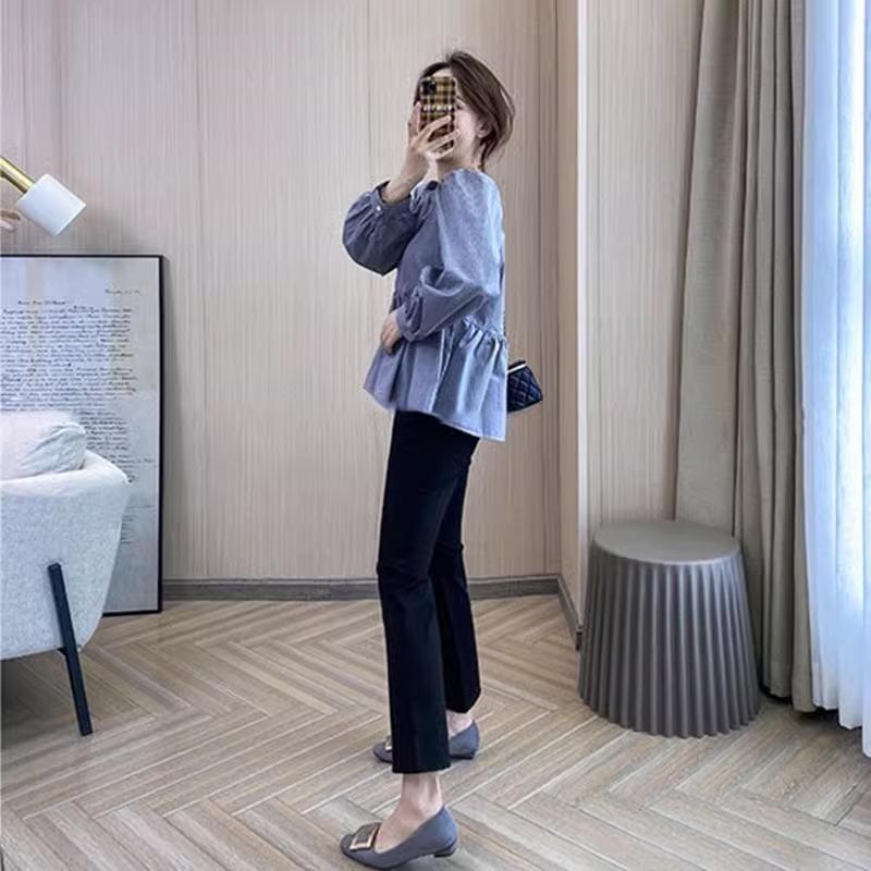 Nine-point Horn Maternity Pants, Small Summer Thin Micro-pull Pants, New Outer Wear Elastic Pants, Casual Pants